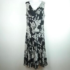 Vintage Y2K 100% Silk Chiffon Floral Maxi Dress 20W Bias Cut Fairy Whimsigoth